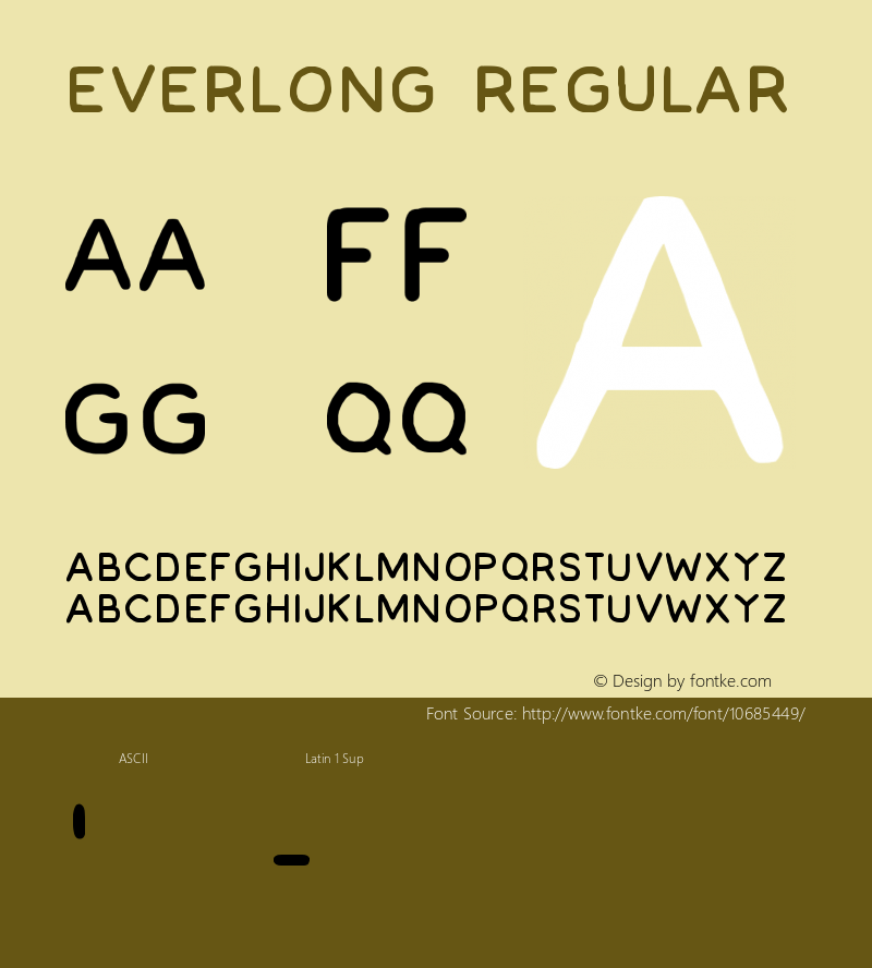 Everlong Regular Version 1.00 April 4, 2015, initial release Font Sample