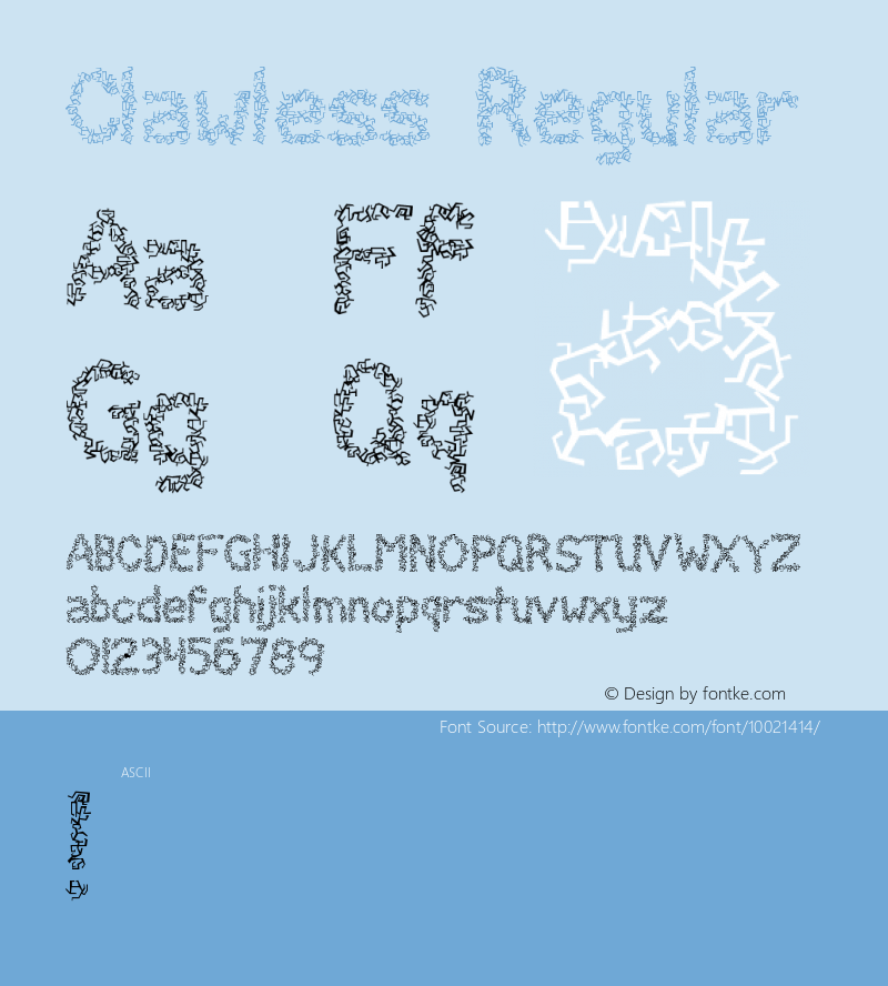 Clawless Regular Unknown Font Sample