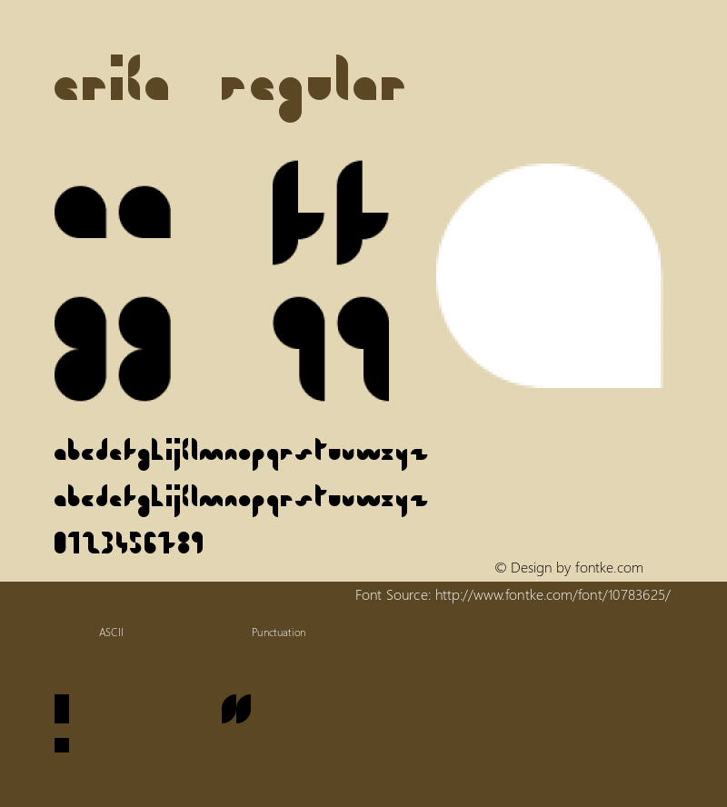 Erika Regular Version 1.0 Font Sample