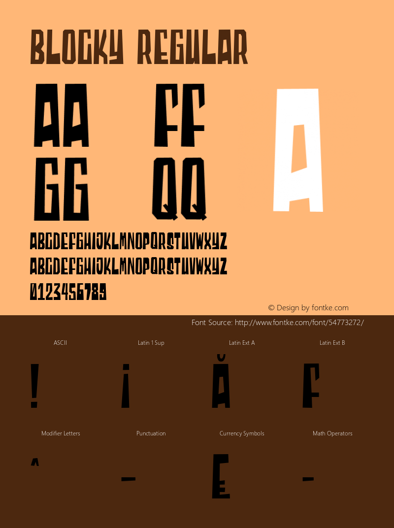 Blocky Version 1.000 Font Sample