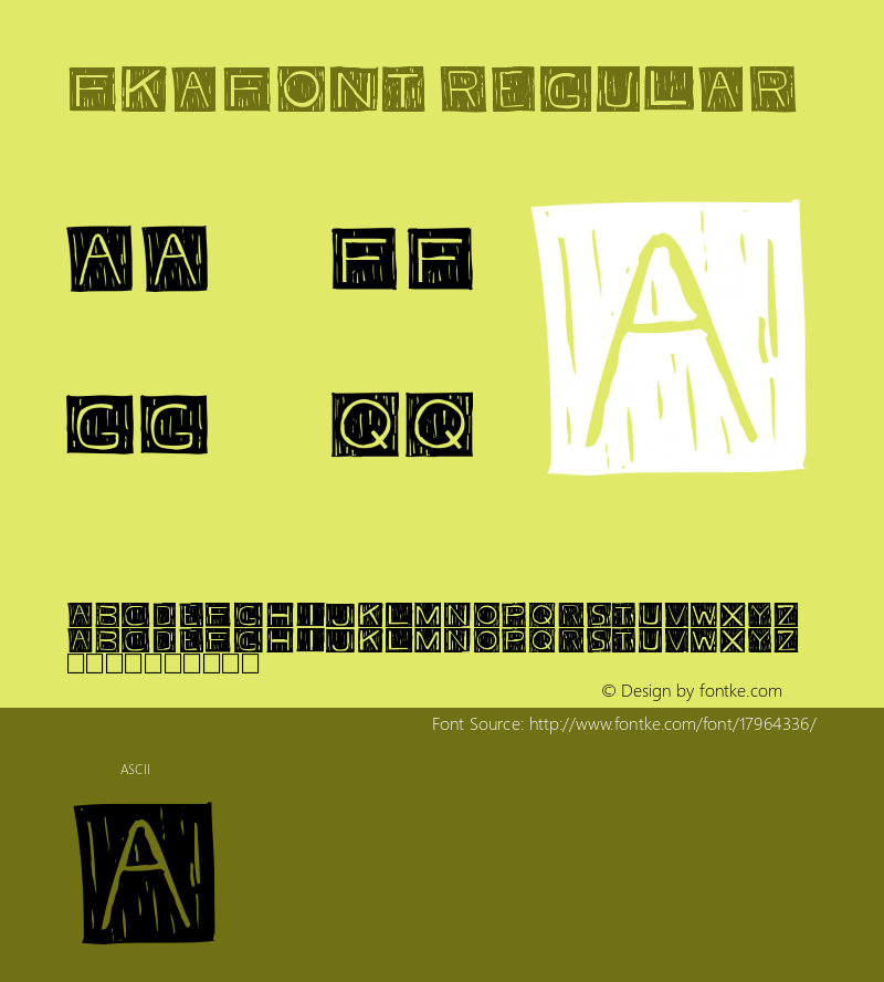 FKAFont Regular Version Altsys Metamorphosis Font Sample