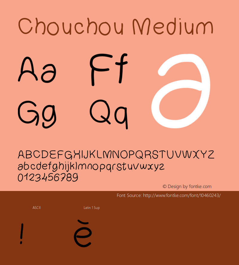 Chouchou Medium Version 001.000 Font Sample