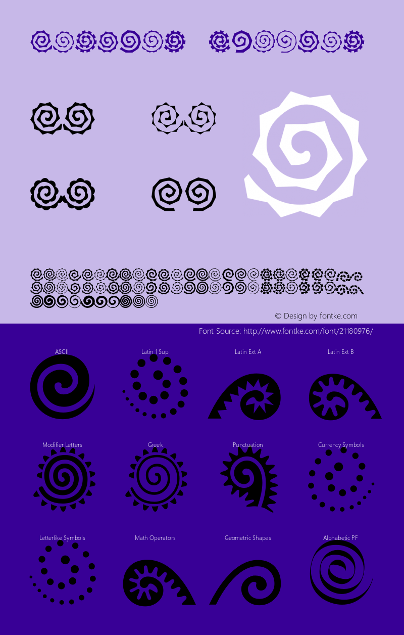 Altemus Spirals Version 1.100 2013 Font Sample