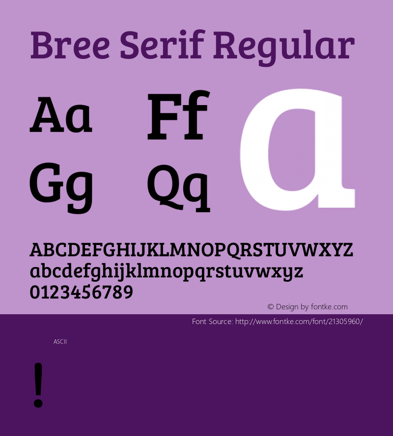 Bree Serif Regular  Font Sample