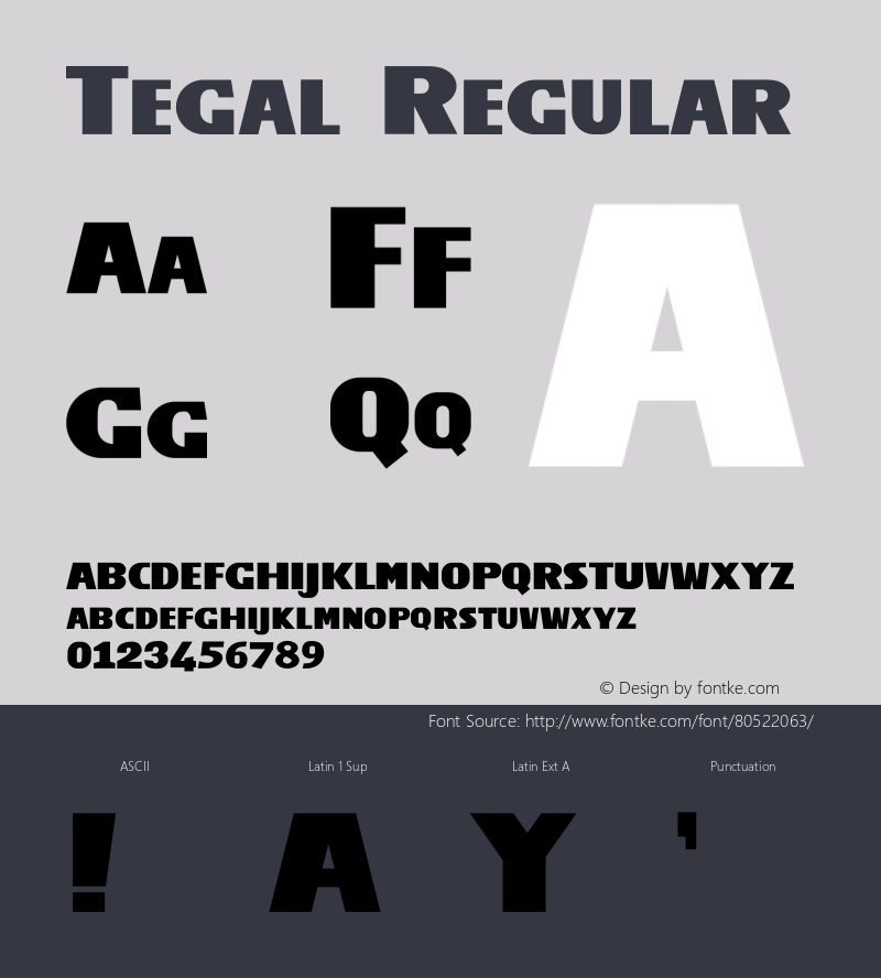 Tegal Version 1.010;Fontself Maker 3.5.1 Font Sample