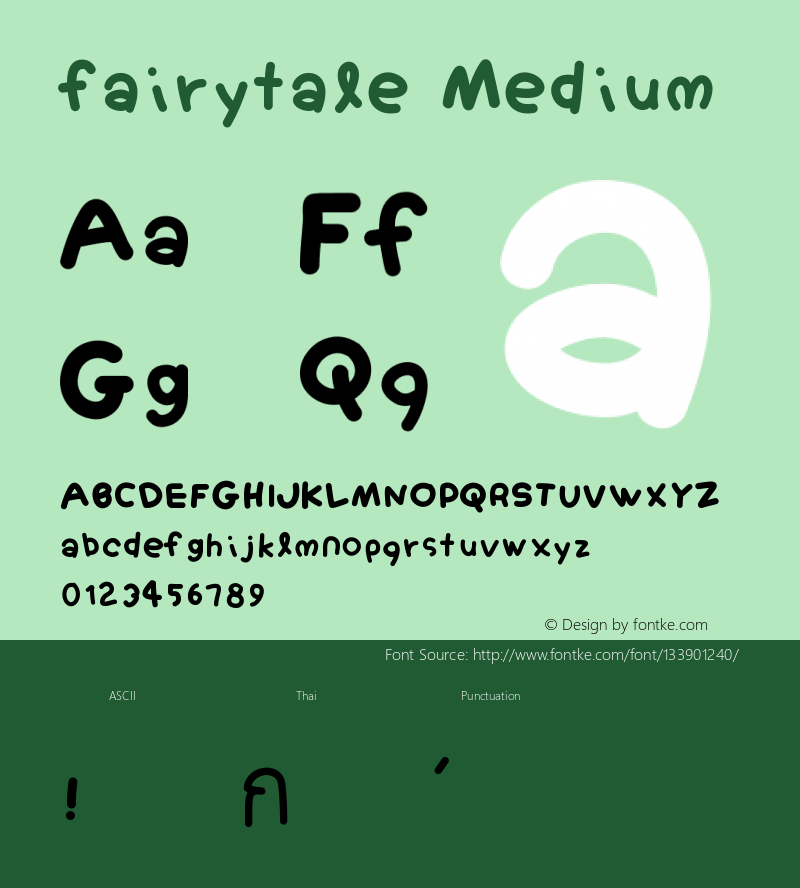 fairytale Version 001.000 Font Sample