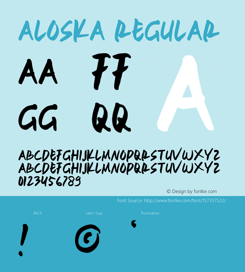 ALOSKA Version 1.00;October 2, 2020;FontCreator 12.0.0.2525 64-bit Font Sample
