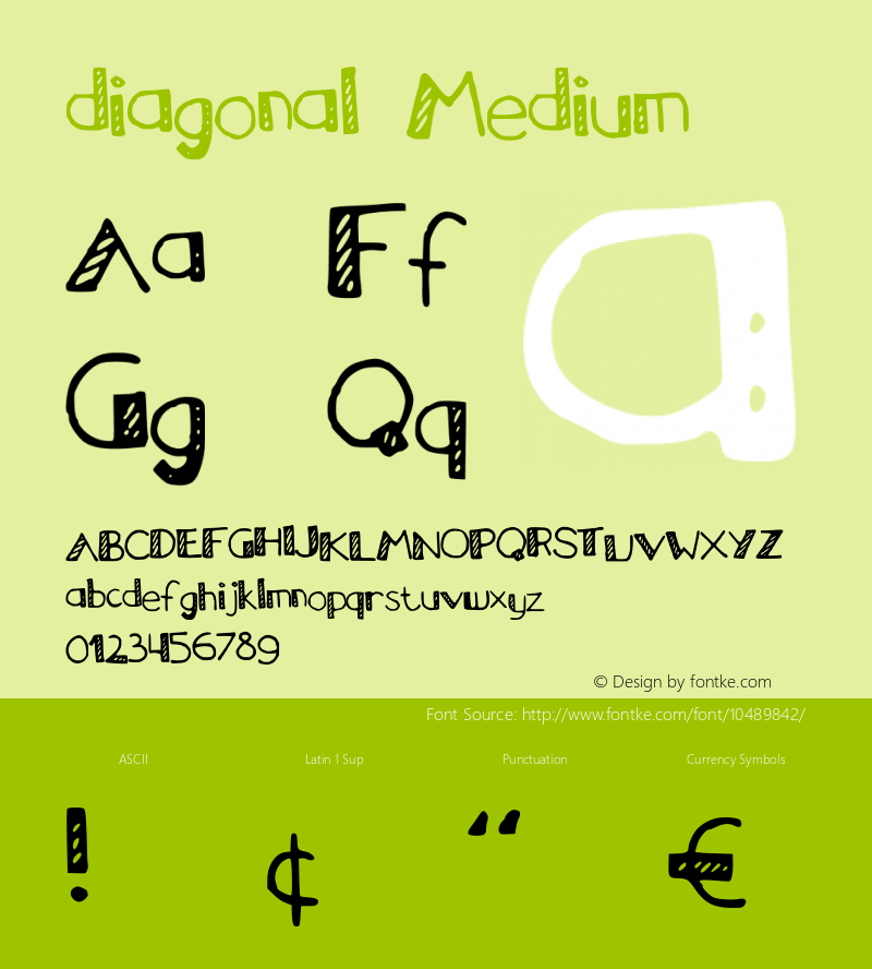 diagonal Medium Version 001.000 Font Sample
