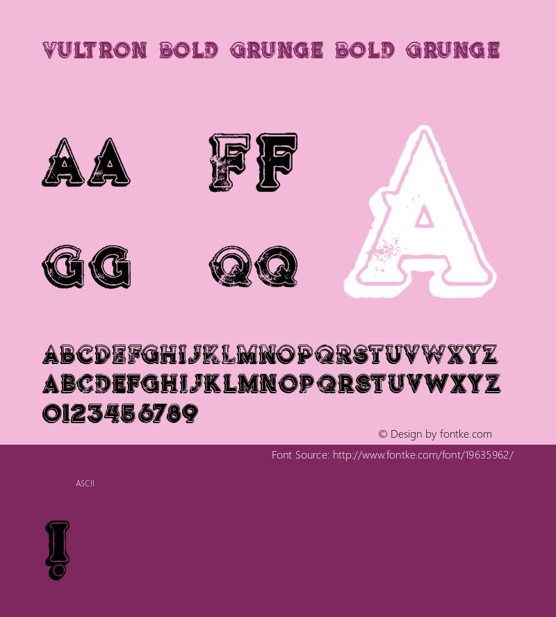 Vultron Bold Grunge Version 1.000 Font Sample