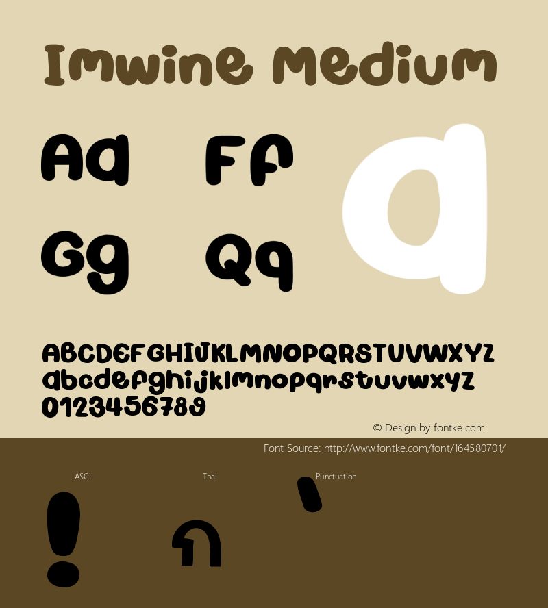 Imwine Version 001.000 Font Sample