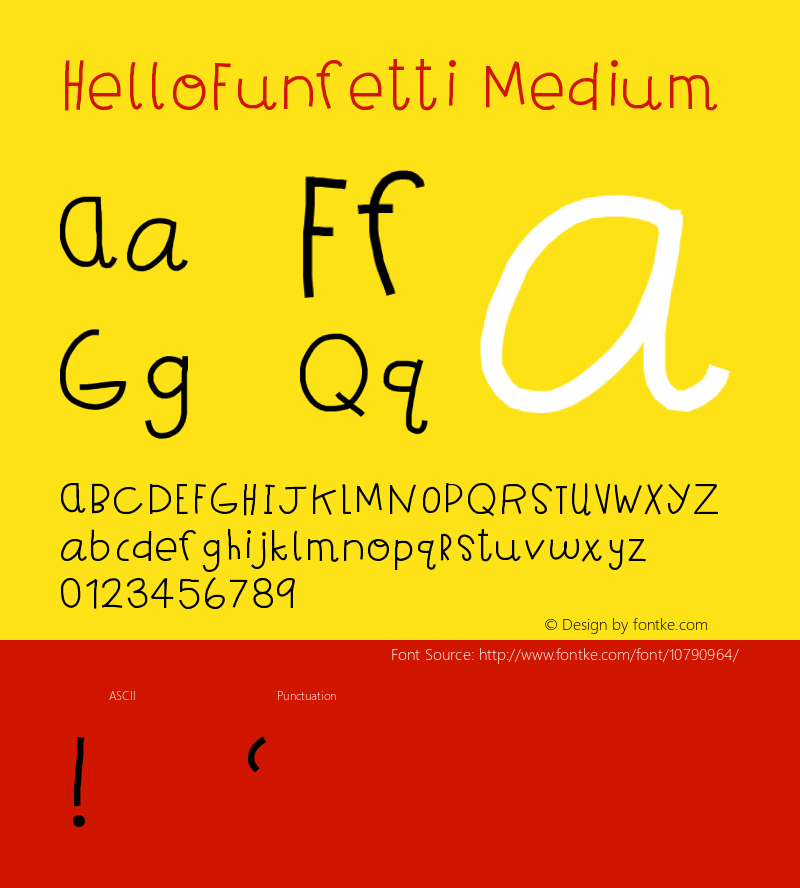 HelloFunfetti Medium Version 001.000 Font Sample