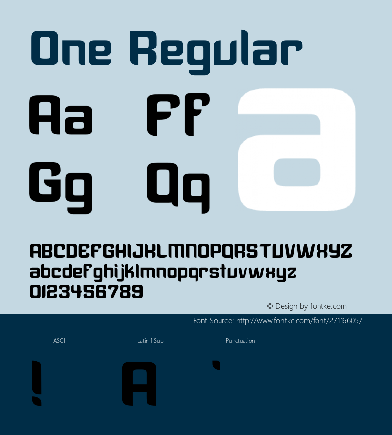 One Version 1.003;Fontself Maker 2.1.2 Font Sample