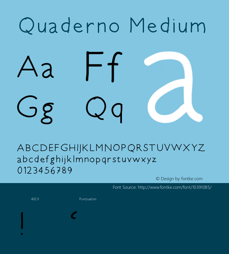 Quaderno Medium Version 001.000 Font Sample