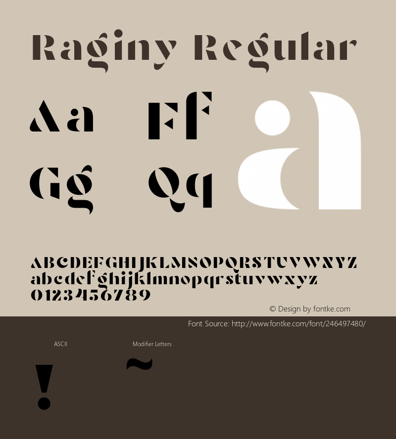Raginy-Regular Version 1.000图片样张