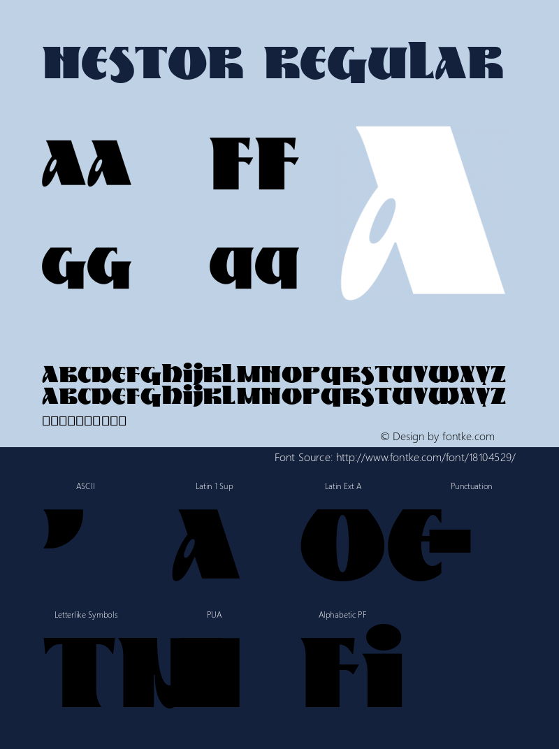 Nestor Regular 001.002 Font Sample