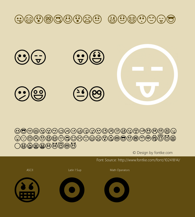 Emoticons Regular 1.0 Font Sample