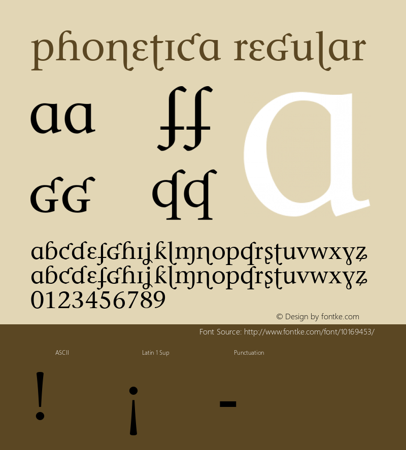 Phonetica Regular 2.0 Font Sample