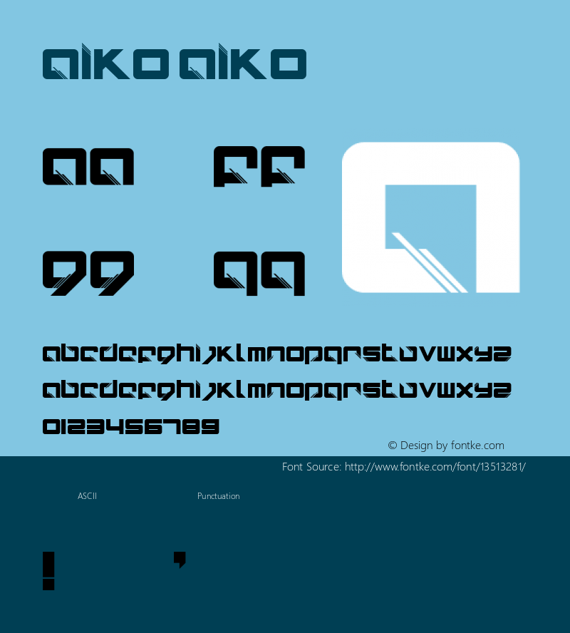 AIKO AIKO Version 1.00 Font Sample