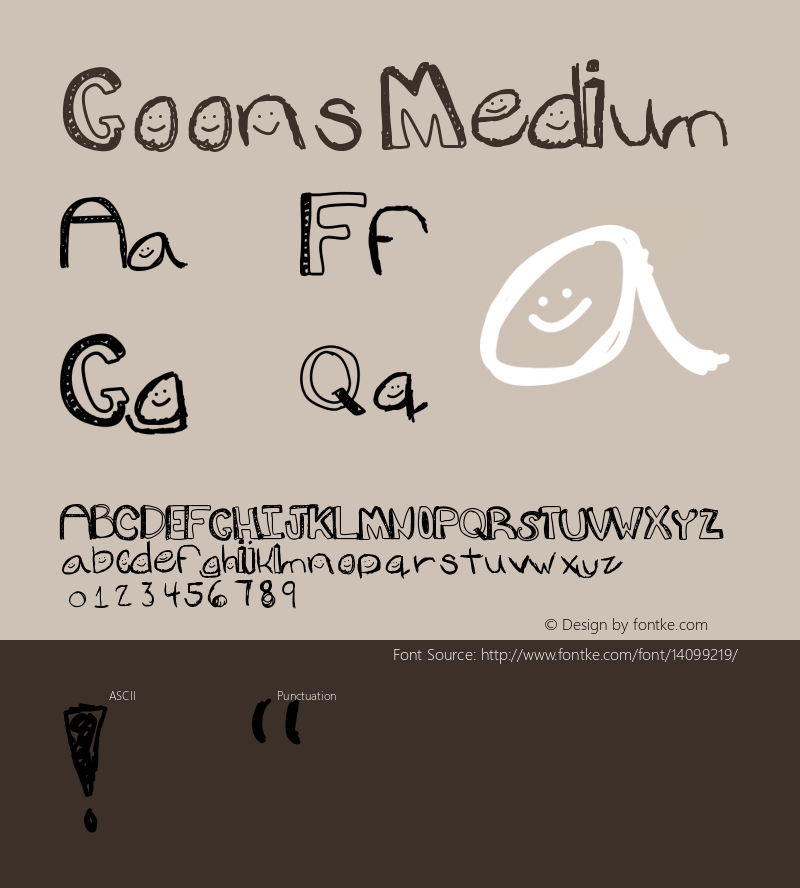 Goons Medium Version 001.000 Font Sample