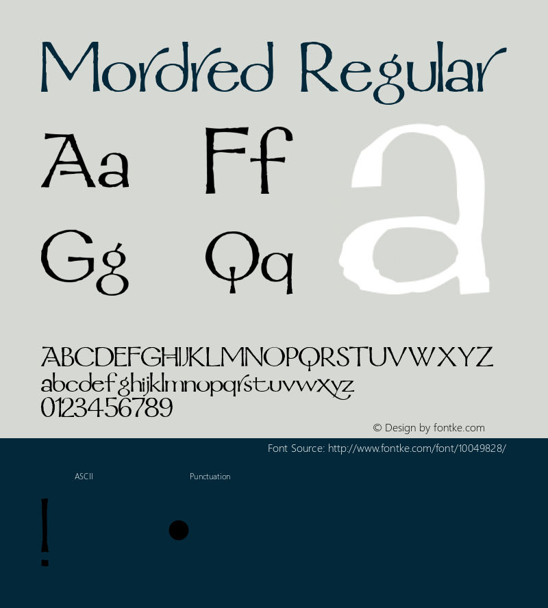 Mordred Regular 001.000 Font Sample