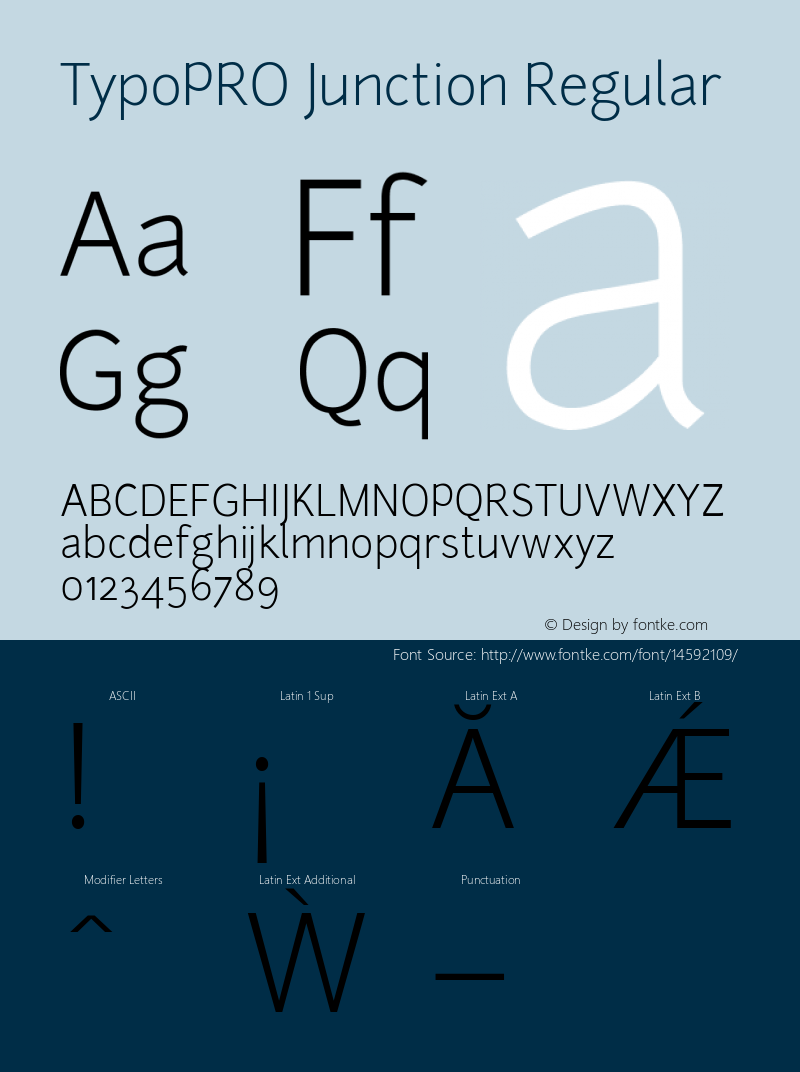 TypoPRO Junction Regular Version 1.002 Font Sample