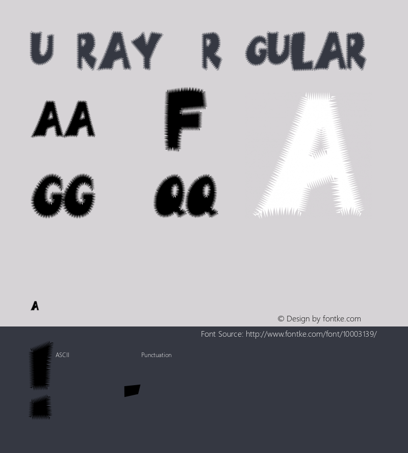 Ufrayd Regular Macromedia Fontographer 4.1 4/25/97 Font Sample