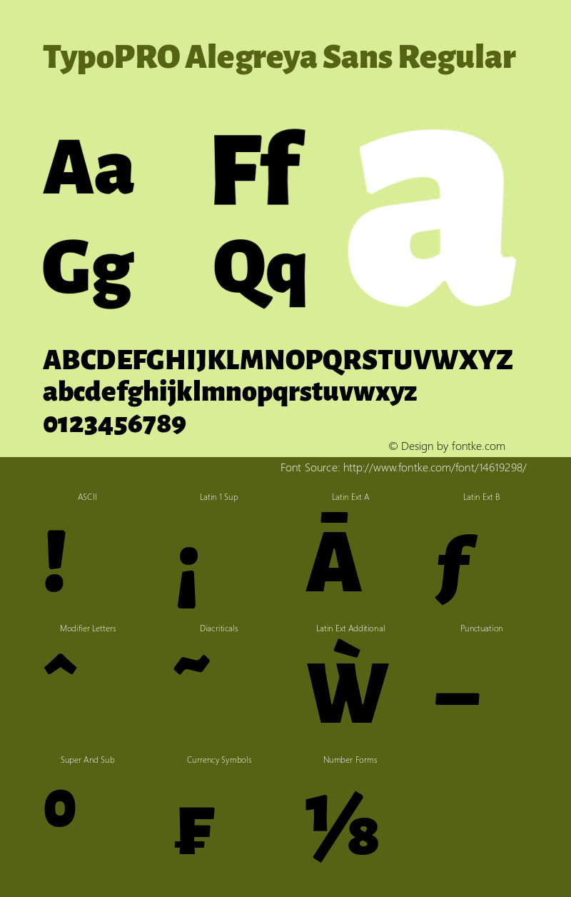 TypoPRO Alegreya Sans Regular Version 1.000;PS 001.000;hotconv 1.0.70;makeotf.lib2.5.58329 DEVELOPMENT Font Sample