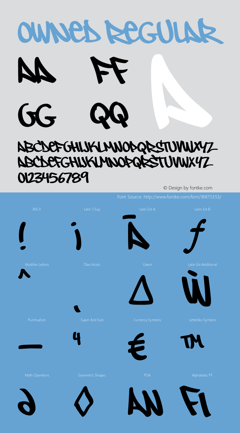 Owned Regular Version 2.100 Font Sample