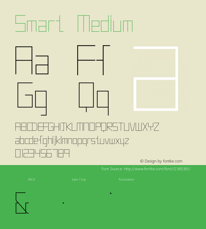 Smart Medium Version 001.000 Font Sample