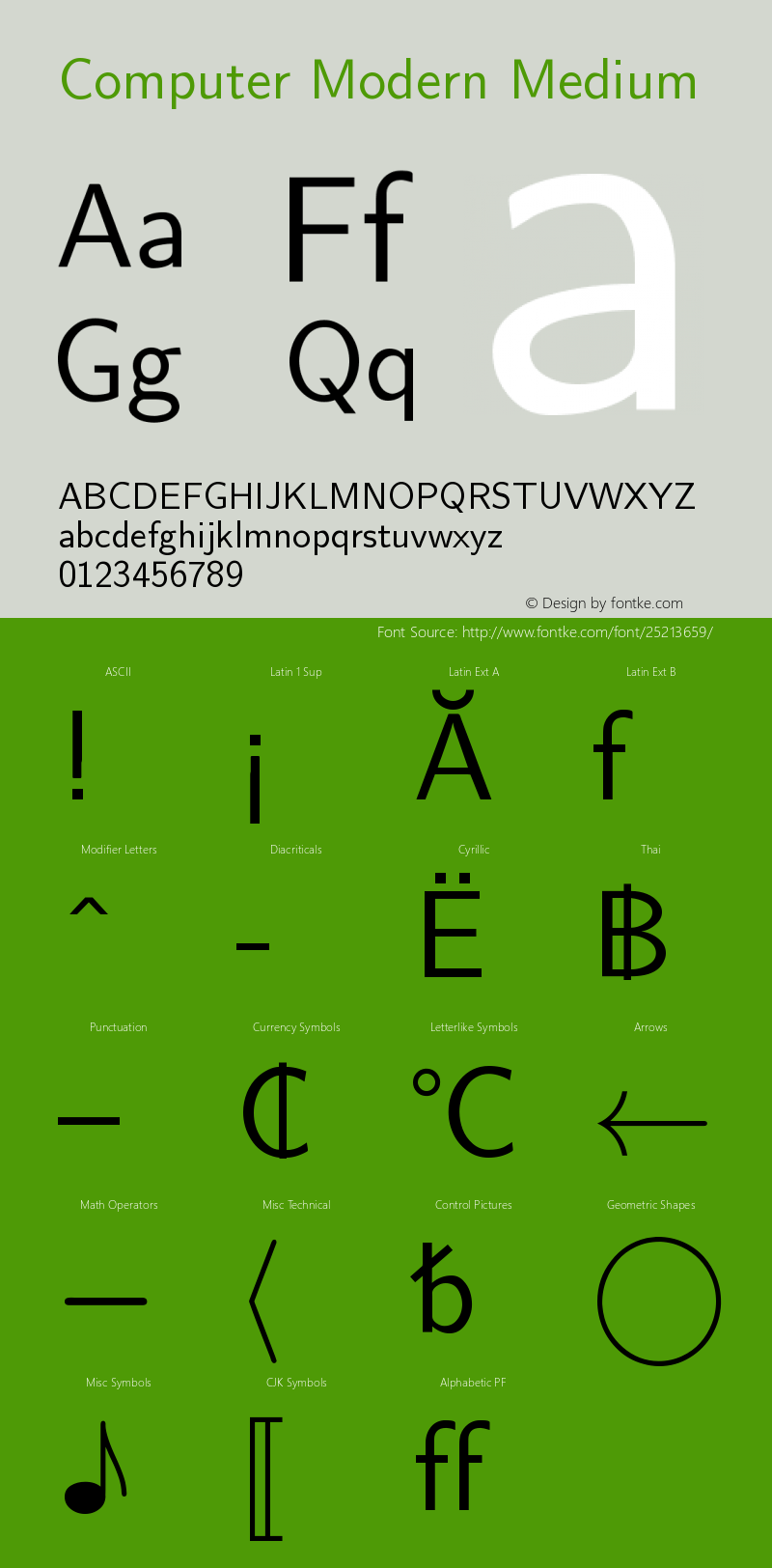 Computer Modern Sans Serif Version 0.3 Font Sample