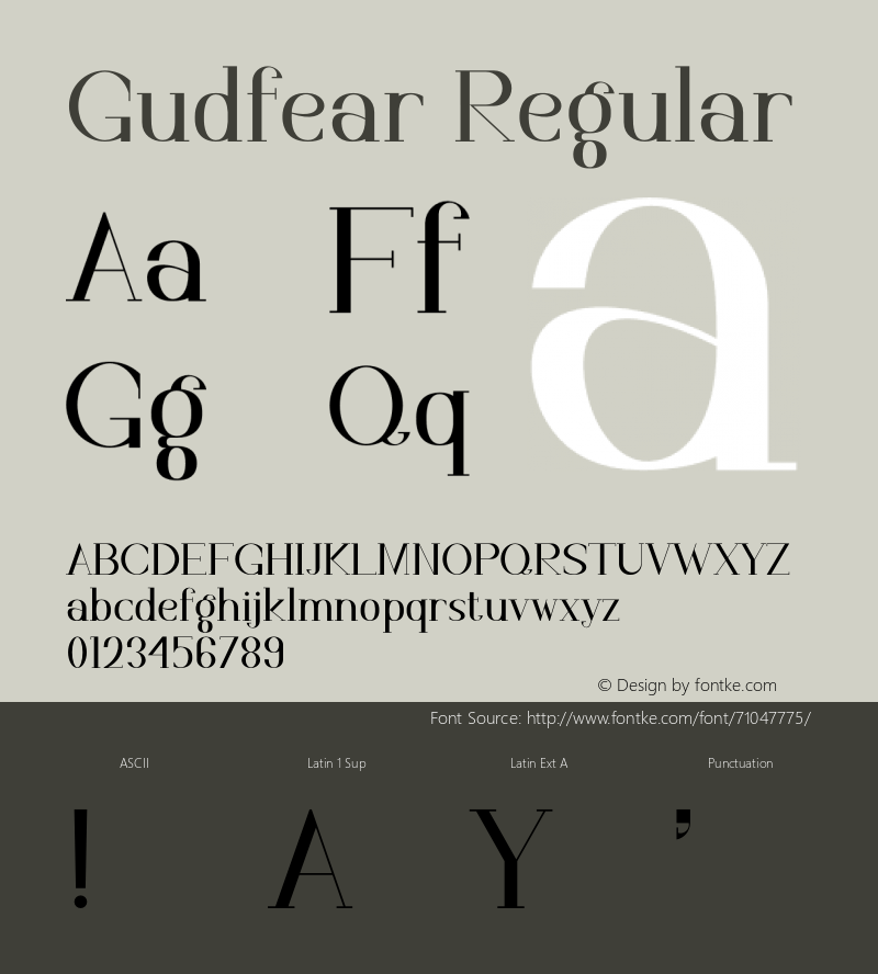 Gudfear Version 1.005;Fontself Maker 3.5.1 Font Sample