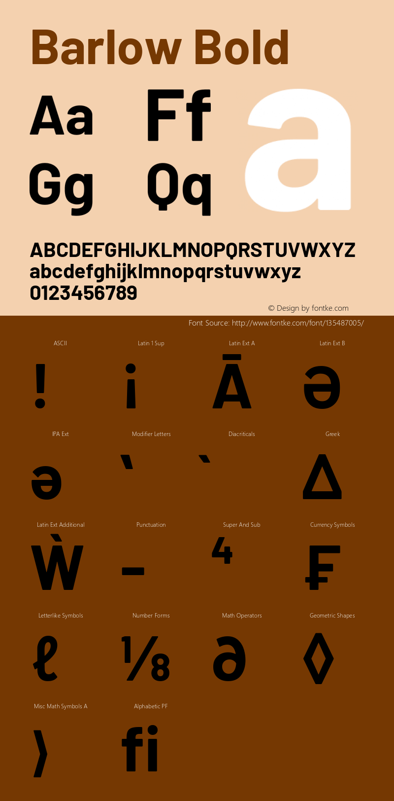 Barlow Bold Version 1.408 Font Sample