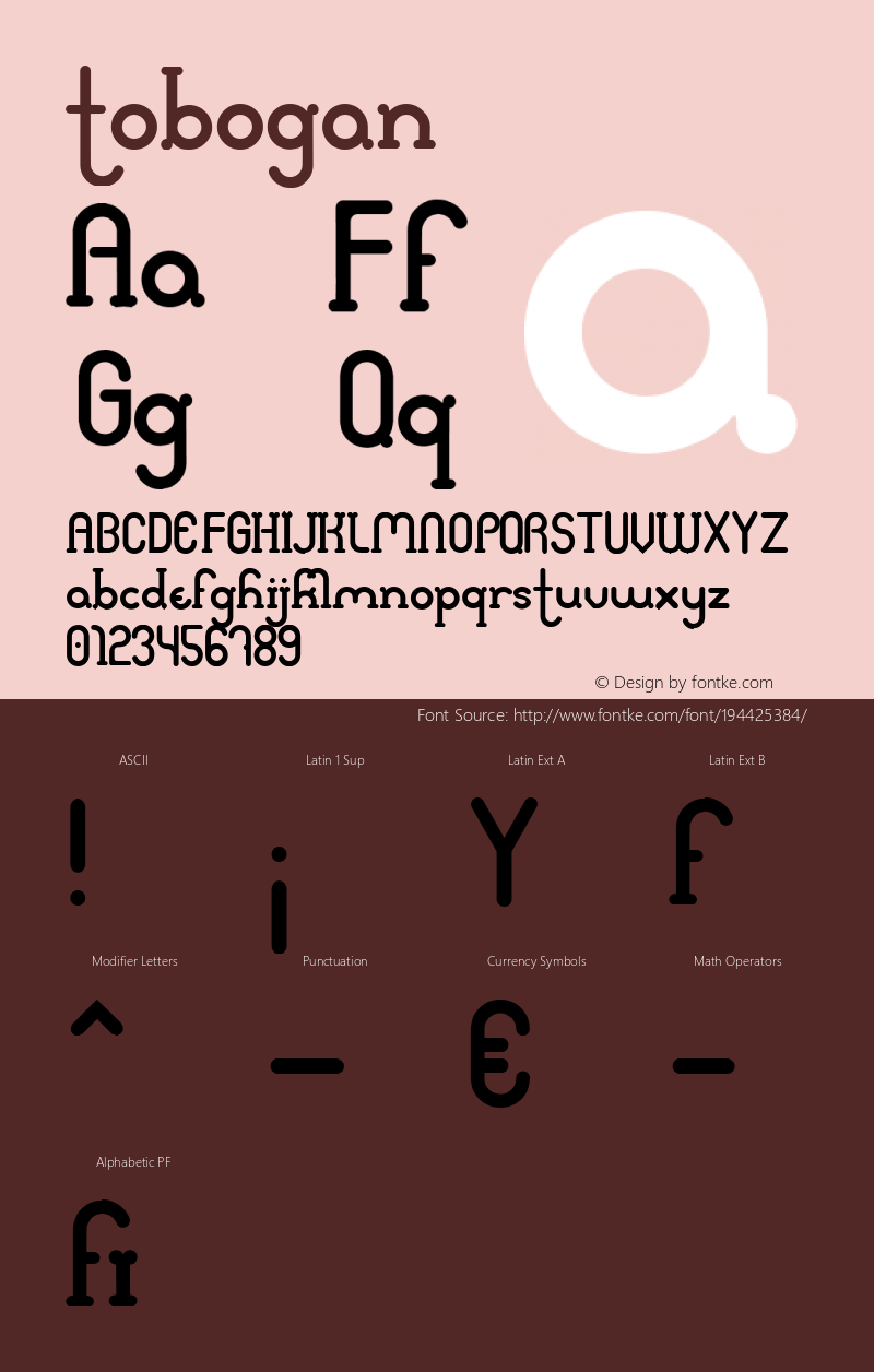 ☞tobogan Version 001.000;com.myfonts.easy.argentina-lian-types.tobogan.regular.wfkit2.version.32yn图片样张