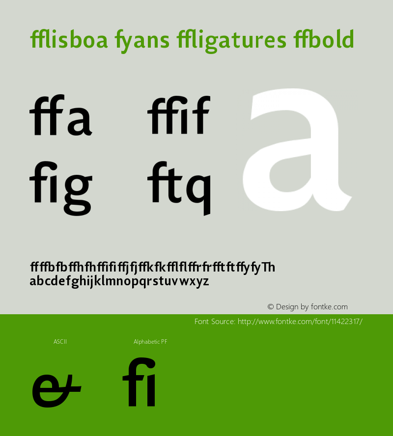 Lisboa Sans Ligatures Bold Version 001.000 Font Sample