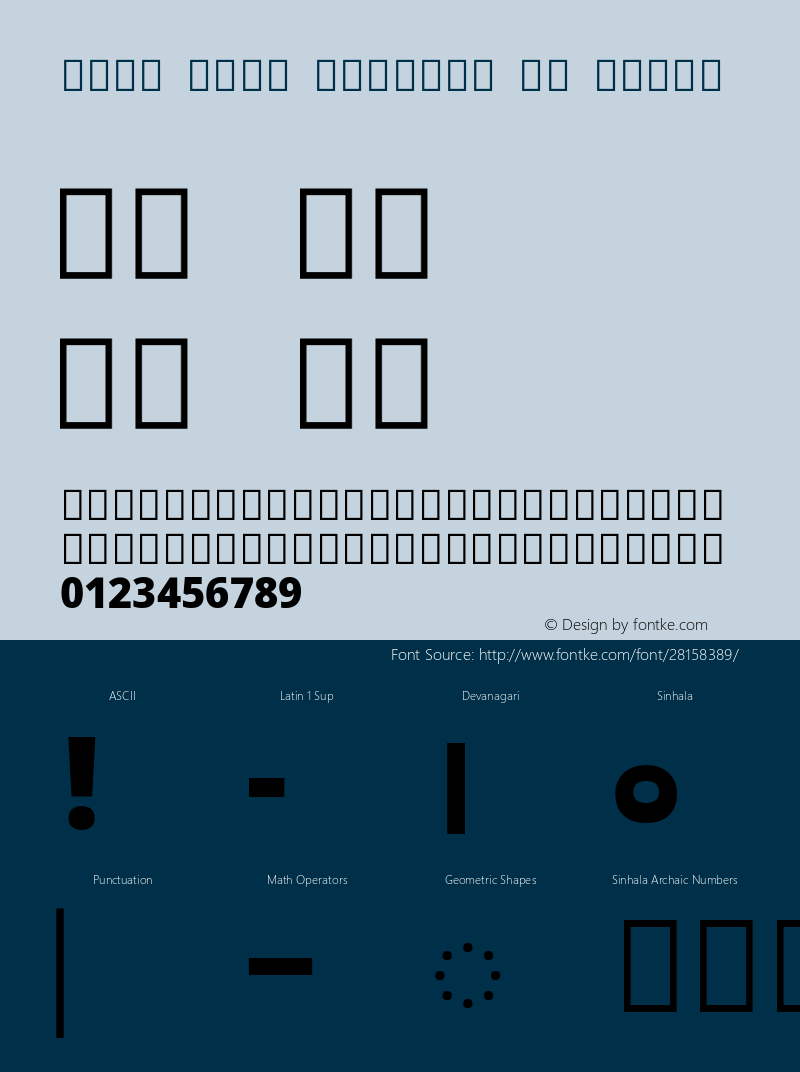 Noto Sans Sinhala UI Black Version 2.000; ttfautohint (v1.8.2) Font Sample