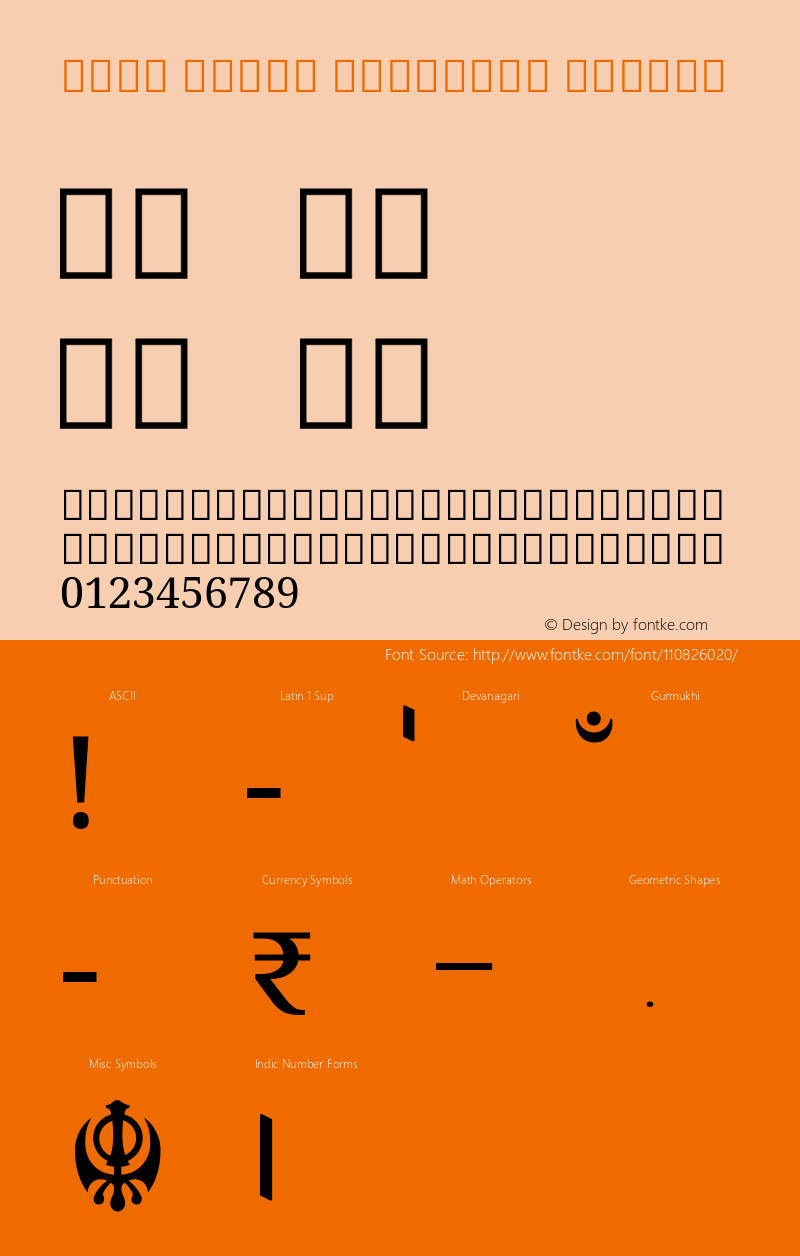 Noto Serif Gurmukhi Medium Version 2.001; ttfautohint (v1.8.2) Font Sample