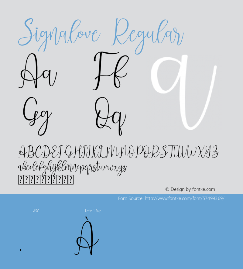 Signalove Version 1.00;February 6, 2020;FontCreator 11.5.0.2422 64-bit Font Sample