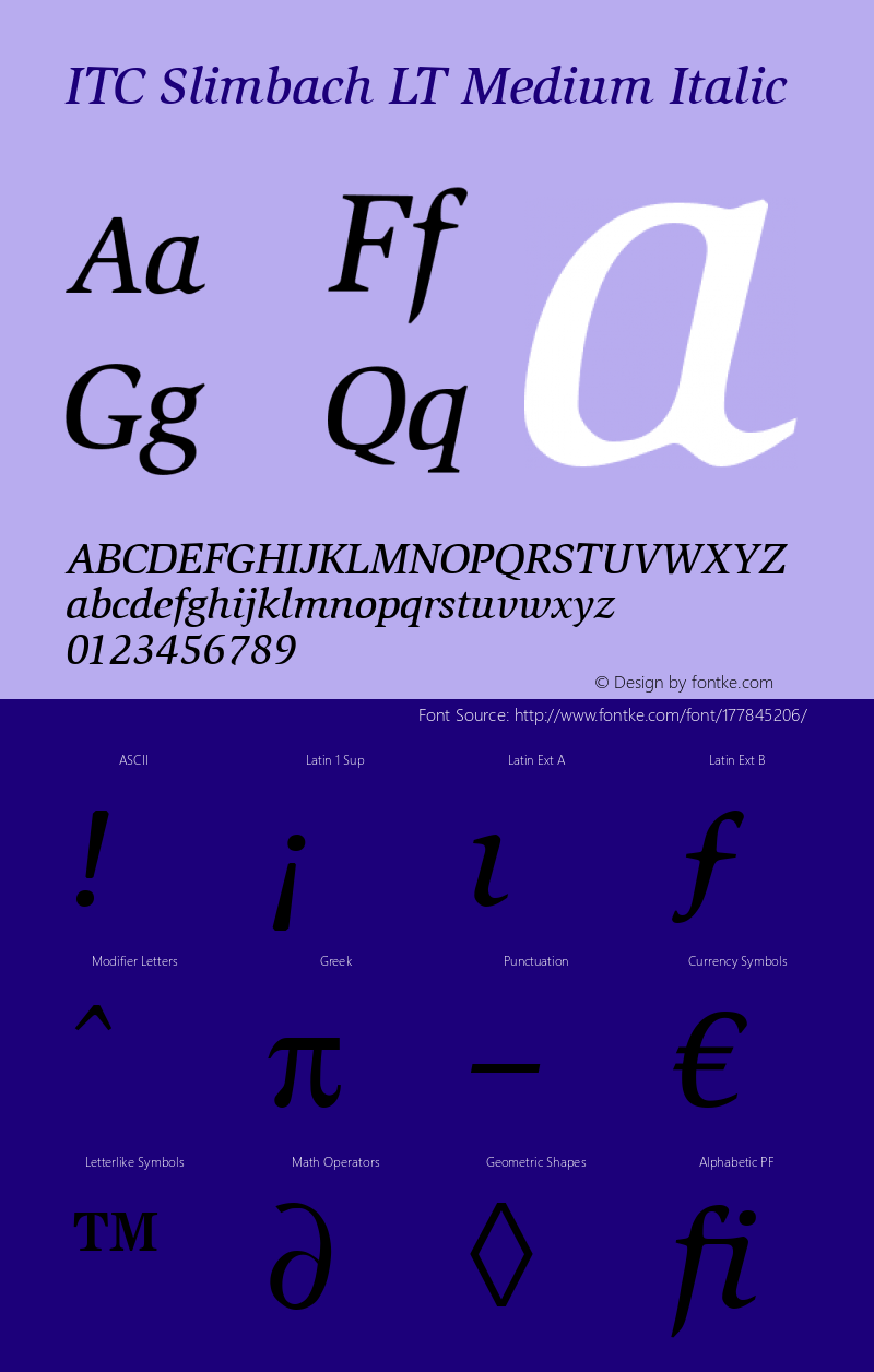 ITC Slimbach LT Medium Italic 006.000图片样张