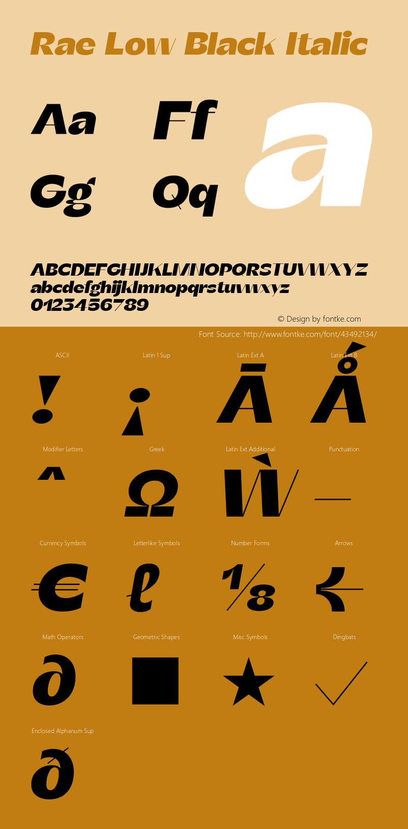 RaeLow-BlackItalic Version 2.02 | wf-rip DC20190525 Font Sample