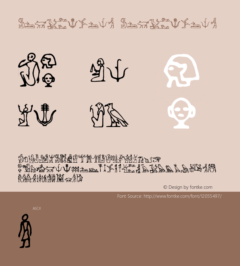 Hieroglify Hieroglify 1.0 Font Sample
