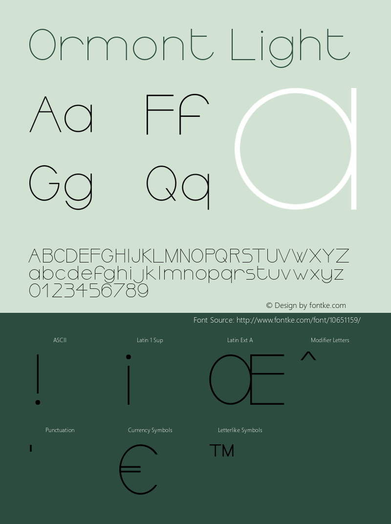 Ormont Light Version 001.001 Font Sample