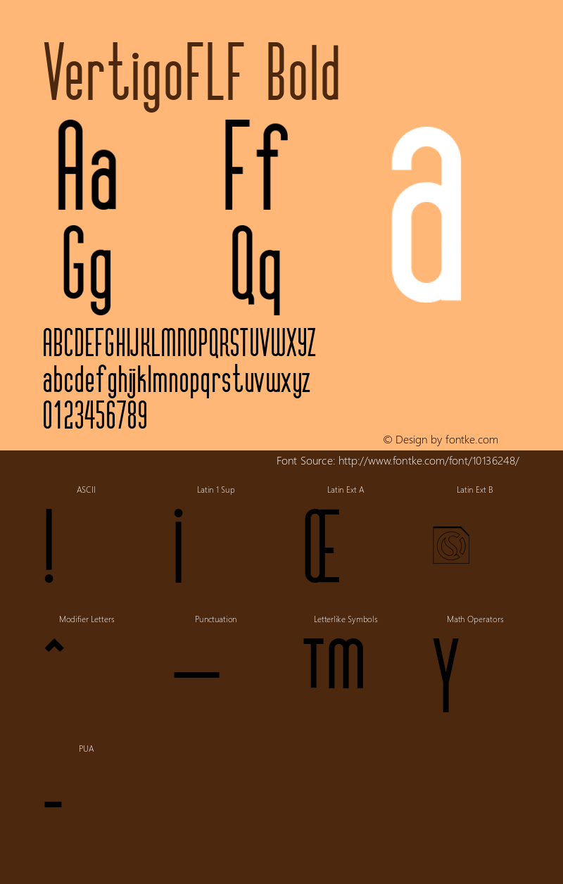 VertigoFLF Bold 1.0 Font Sample