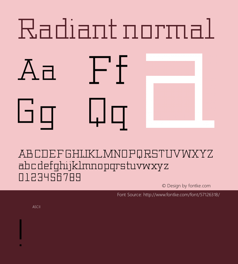 Radiant Version 1 Font Sample