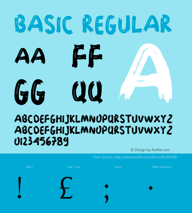 BASIC Version 1.00;December 1, 2018;FontCreator 11.5.0.2427 64-bit Font Sample