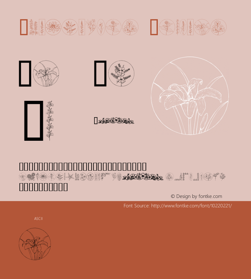 Wildflower Regular Macromedia Fontographer 4.1 2000-06-18 Font Sample