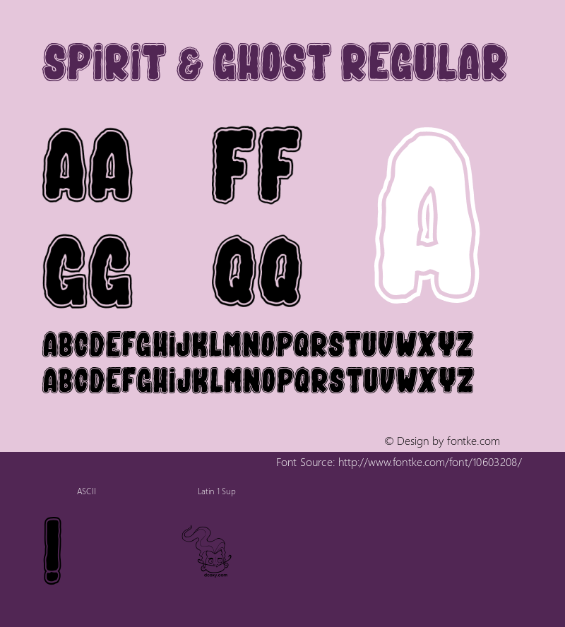 SPIRIT & GHOST Regular 001.000 Font Sample