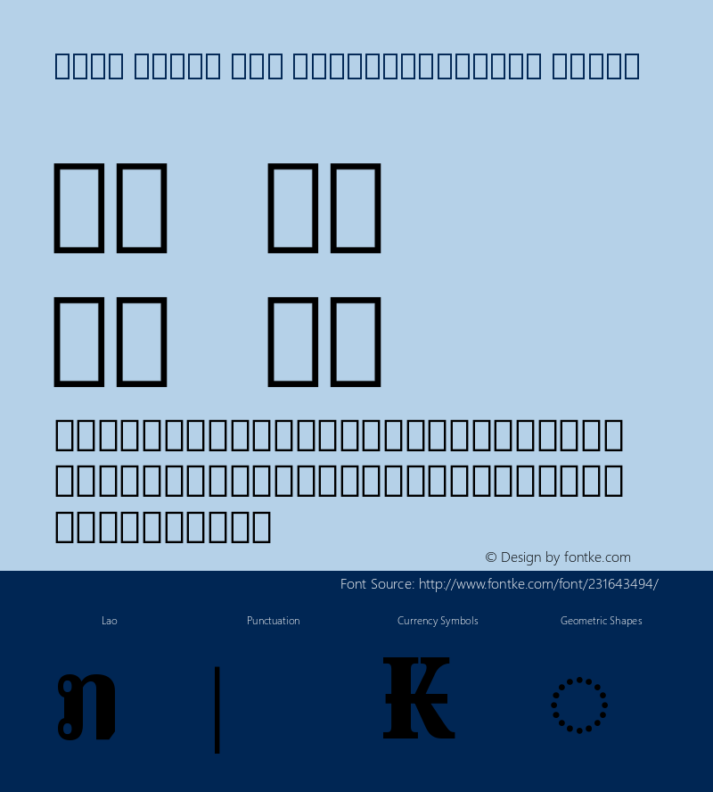 Noto Serif Lao ExtraCondensed Black Version 2.000图片样张