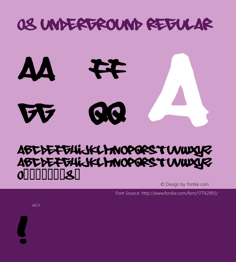 08 Underground Regular 1.00 Font Sample