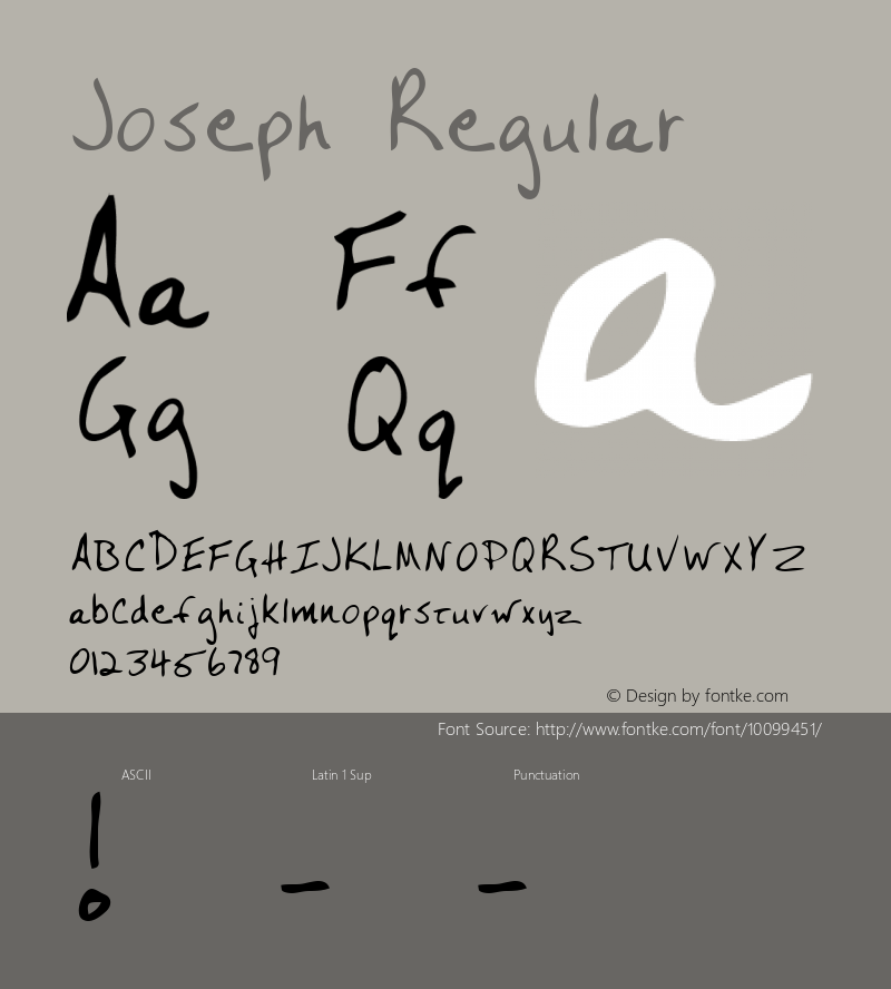 Joseph Regular Altsys Metamorphosis:3/3/95 Font Sample