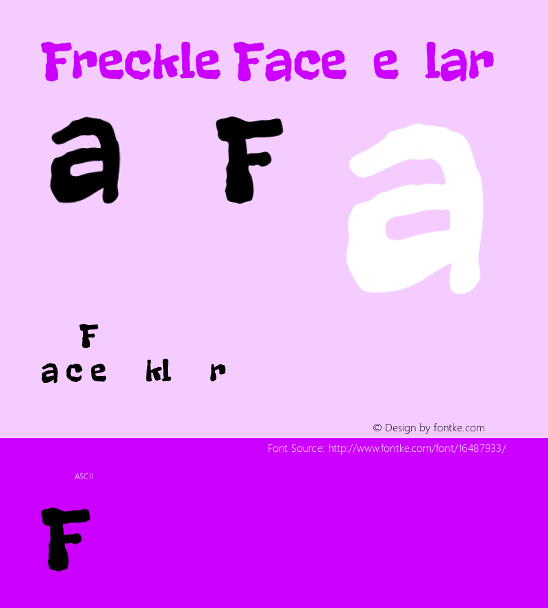 Freckle Face Regular Version 1.000 Font Sample
